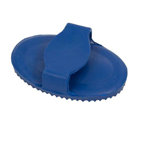 Large Rubber Curry Comb Equine - Grooming MISC Blue  