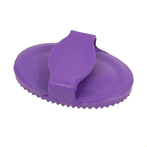 Large Rubber Curry Comb Equine - Grooming MISC Purple  