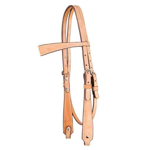 Teskey's Wide Roughout Browband Headstall Tack - Headstalls Teskey's Light Oil  