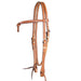 Teskey's Basket Stamped Crossover Headstall Tack - Headstalls Teskey's Light Oil  
