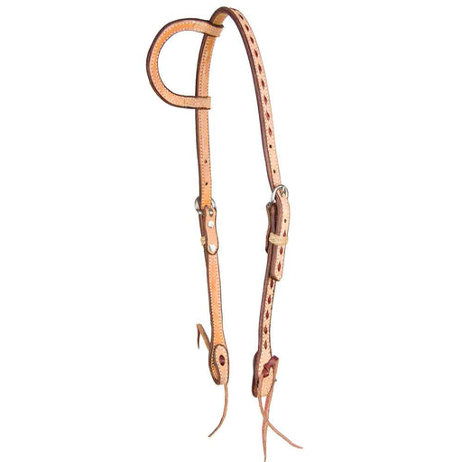 Teskey's Roughout Buckstitched One Ear Headstall Tack - Headstalls Teskey's