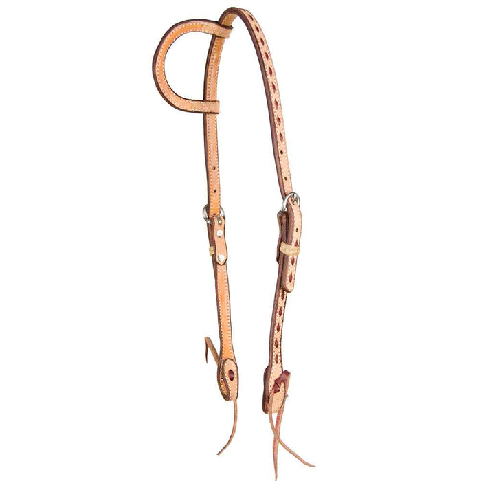 Teskey's Roughout Buckstitched One Ear Headstall Tack - Headstalls Teskey's