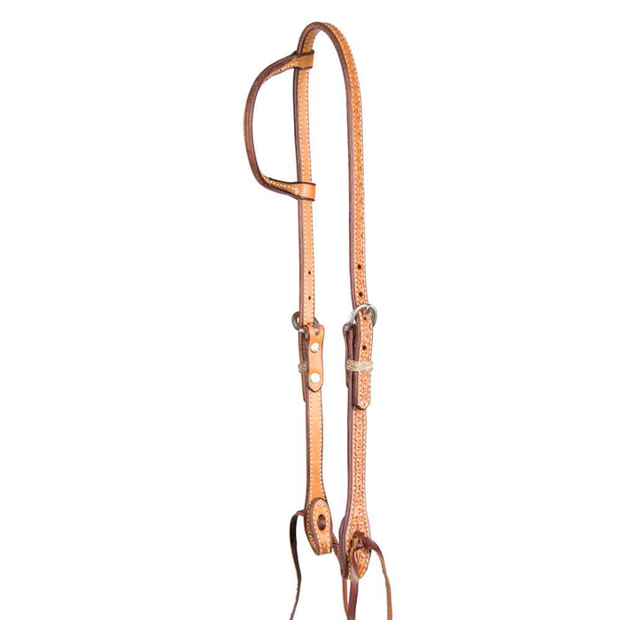 Teskey's Running W One Ear Headstall Tack - Headstalls Teskey's Light Oil  