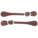 Teskey's Basket Stamped Spur Straps Tack - Spur Straps Teskey's Light Oil  