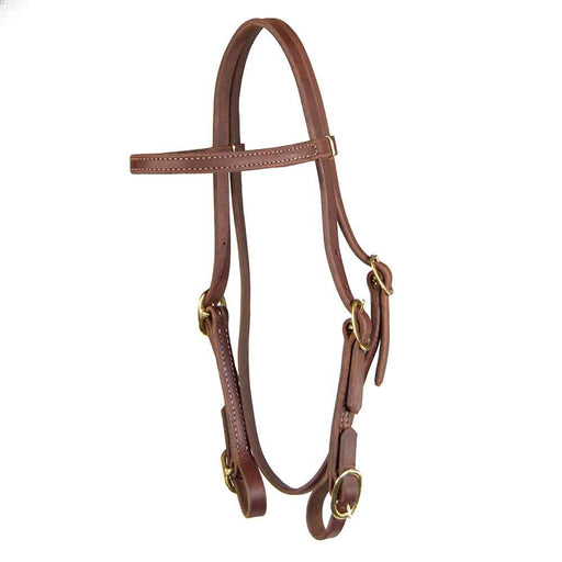 Teskey's Browband Headstall w/Buckle Ends Tack - Headstalls Teskey's Heavy Oil