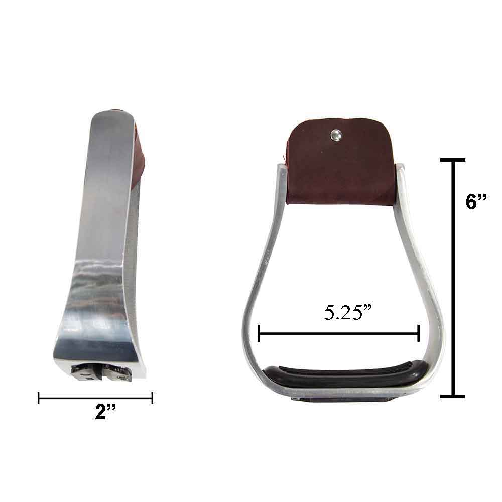 Aluminum 2" Bell Stirrups with Rubber Tread Tack - Saddle Accessories Teskey's   