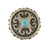 Silver Scalloped Edge And Turquoise Concho Tack - Conchos & Hardware - Conchos MISC 1" Wood Screw 