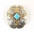 White Gold Cross Concho With Turquoise Stone Tack - Conchos & Hardware - Conchos MISC 1" Add wood screw adapter 