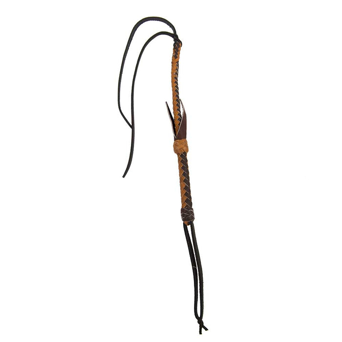 Cowboy Collection Braided Leather Quirts Tack - Whips, Crops & Quirts Cowboy Collection Brown  