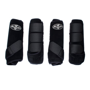 Professional's Choice SMB-3 Sports Medicine Boot 4 Pack Tack - Leg Protection - Splint Boots Professional's Choice Black Small 