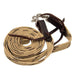 Mustang Flat Waxed Roping Rein Tack - Reins Mustang Tan and Brown  