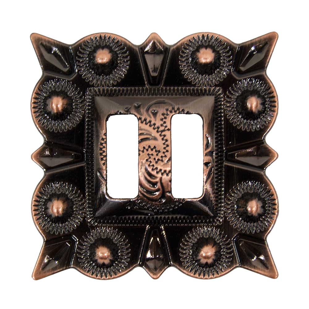 Copper Slotted Square Berry Concho Tack - Conchos & Hardware - Conchos MISC   