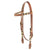 Teskey's Basket Stamped Browband Headstall with Rawhide Accents Tack - Headstalls Teskey's Light Oil  