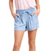 Elastic Drawstring Washed Denim Short WOMEN - Clothing - Shorts Staccato   
