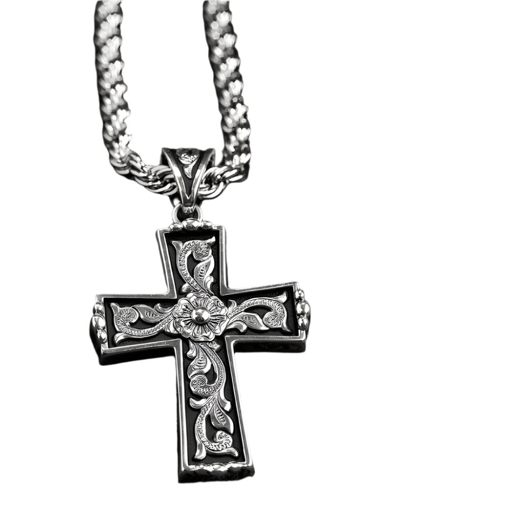 Floral Cross Necklace MEN - Accessories - Jewelry & Cuff Links M&F Western Products   