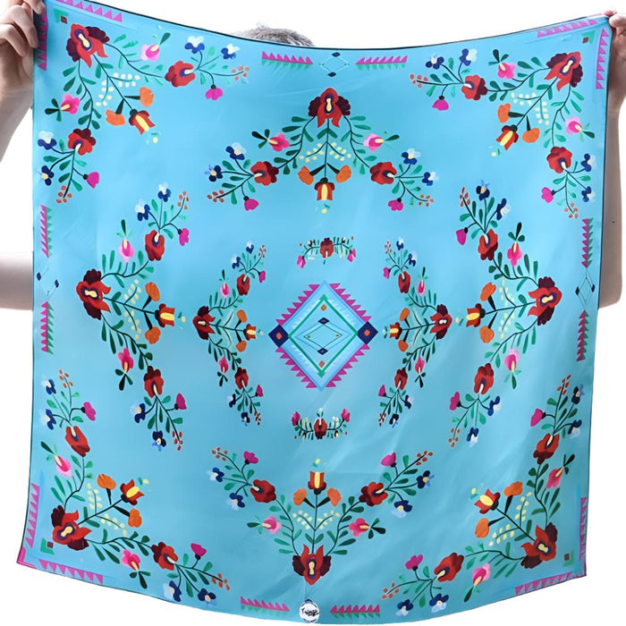 Fringe Scarves "Fiesta" Shorty Scarf - Multiple Colors ACCESSORIES - Additional Accessories - Wild Rags & Scarves Fringe Scarves Turquoise  