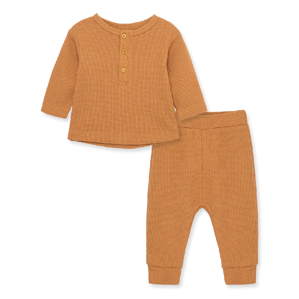 Girl's Two-Piece Western Top/Pant Set - Solid Brown KIDS - Baby - Baby Girl Clothing Little Me   