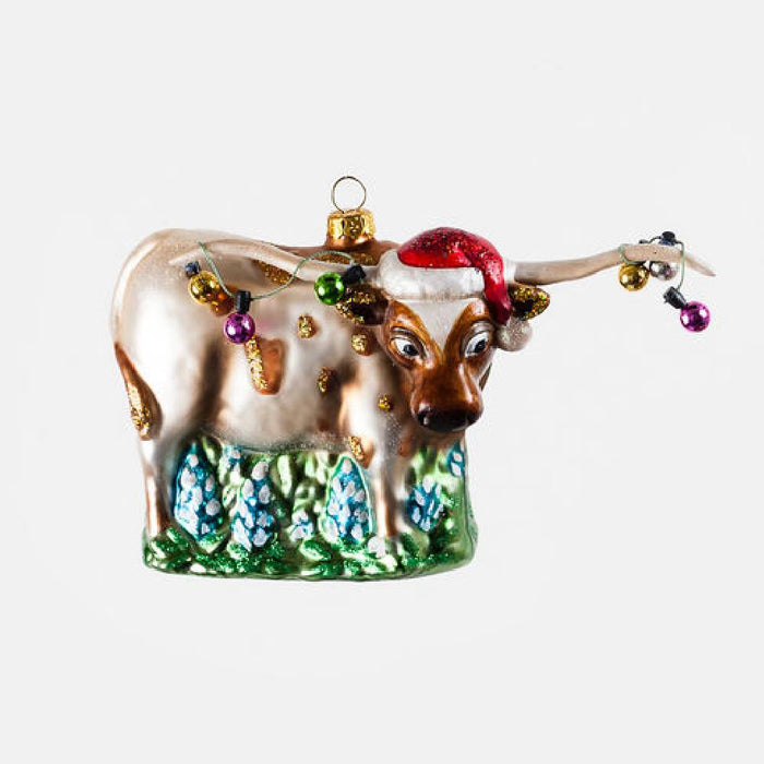 Glass Longhorn Christmas Ornament HOME & GIFTS - Home Decor - Seasonal Decor One Hundred 80 Degrees   