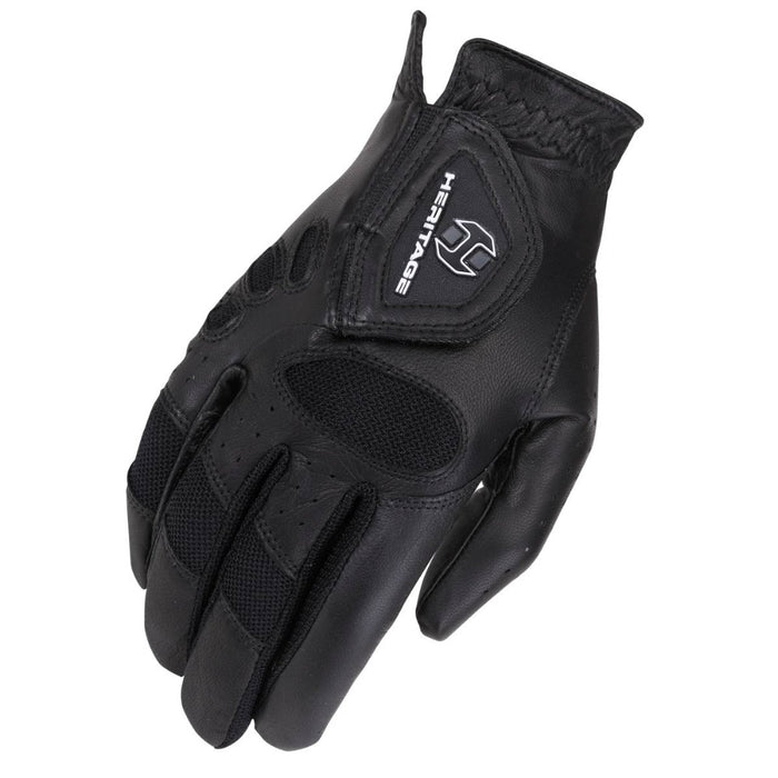 Heritage Black Tackified Pro-Air Gloves English - Rider Accessories Heritage