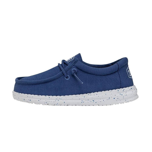 Hey Dude Youth Wally Slub Canvas - True Blue KIDS - Footwear - Casual Shoes Hey Dude   