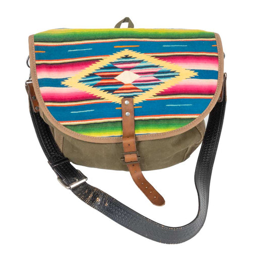 * Vintage Vintage Canvas Military and Serape Messanger Bag - FINAL SALE WOMEN - Accessories - Handbags - Crossbody bags Hide Junkie
