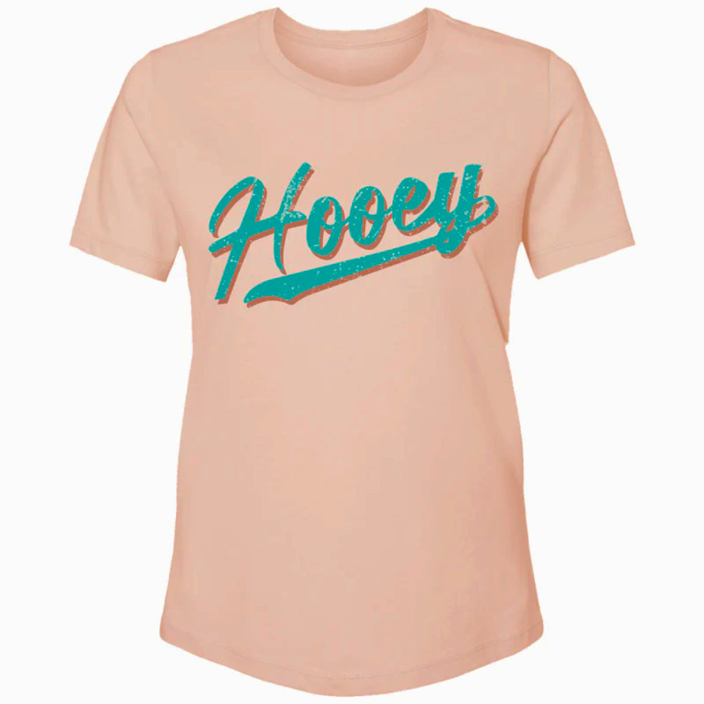 Hooey Women's "Varsity" Peach Crew Tee - FINAL SALE WOMEN - Clothing - Tops - Short Sleeved Hooey   