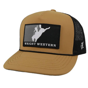 Wright Bro Tan/Black Trucker HATS - BASEBALL CAPS Teskeys   