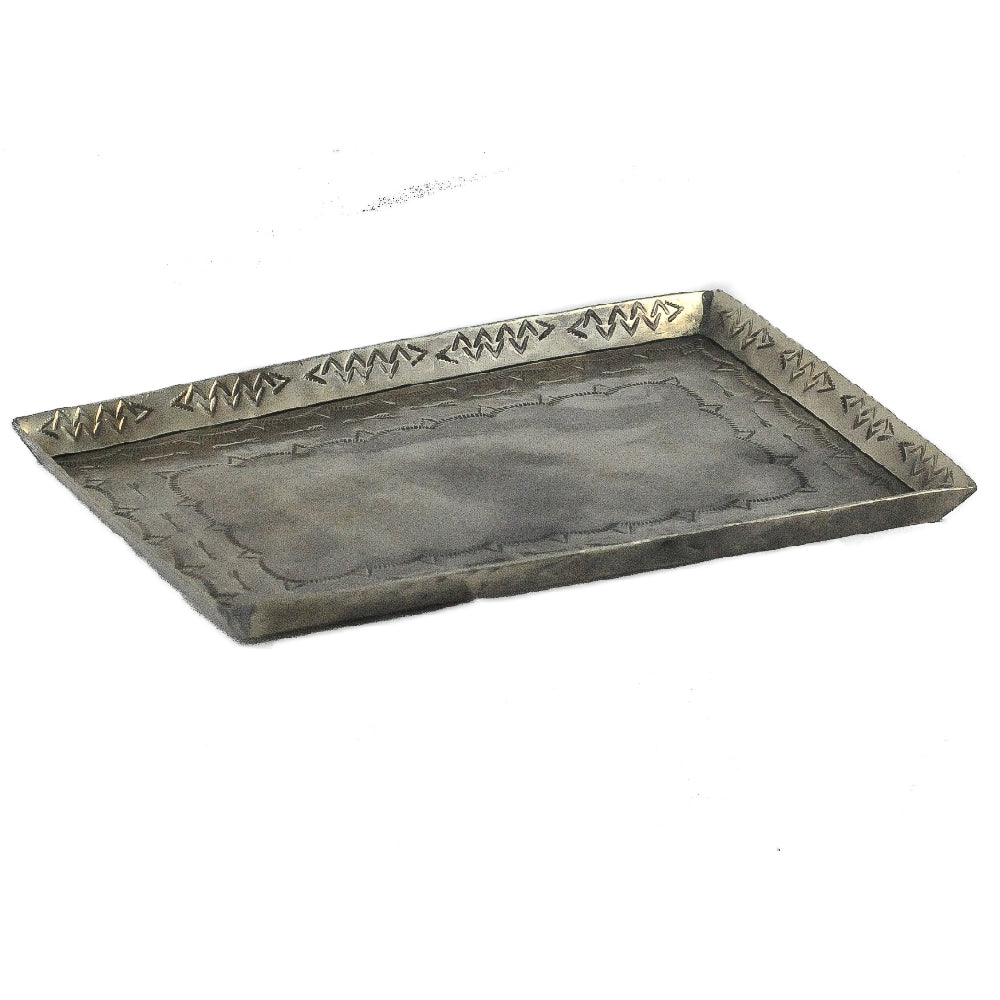 J. Alexander Medium Stamped Tray HOME & GIFTS - Home Decor - Decorative Accents J. ALEXANDER RUSTIC SILVER   