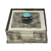 J. Alexander Turquoise Top Cocktail Napkin Holder HOME & GIFTS - Tabletop + Kitchen - Serveware & Utensils J. Alexander Rustic Silver   