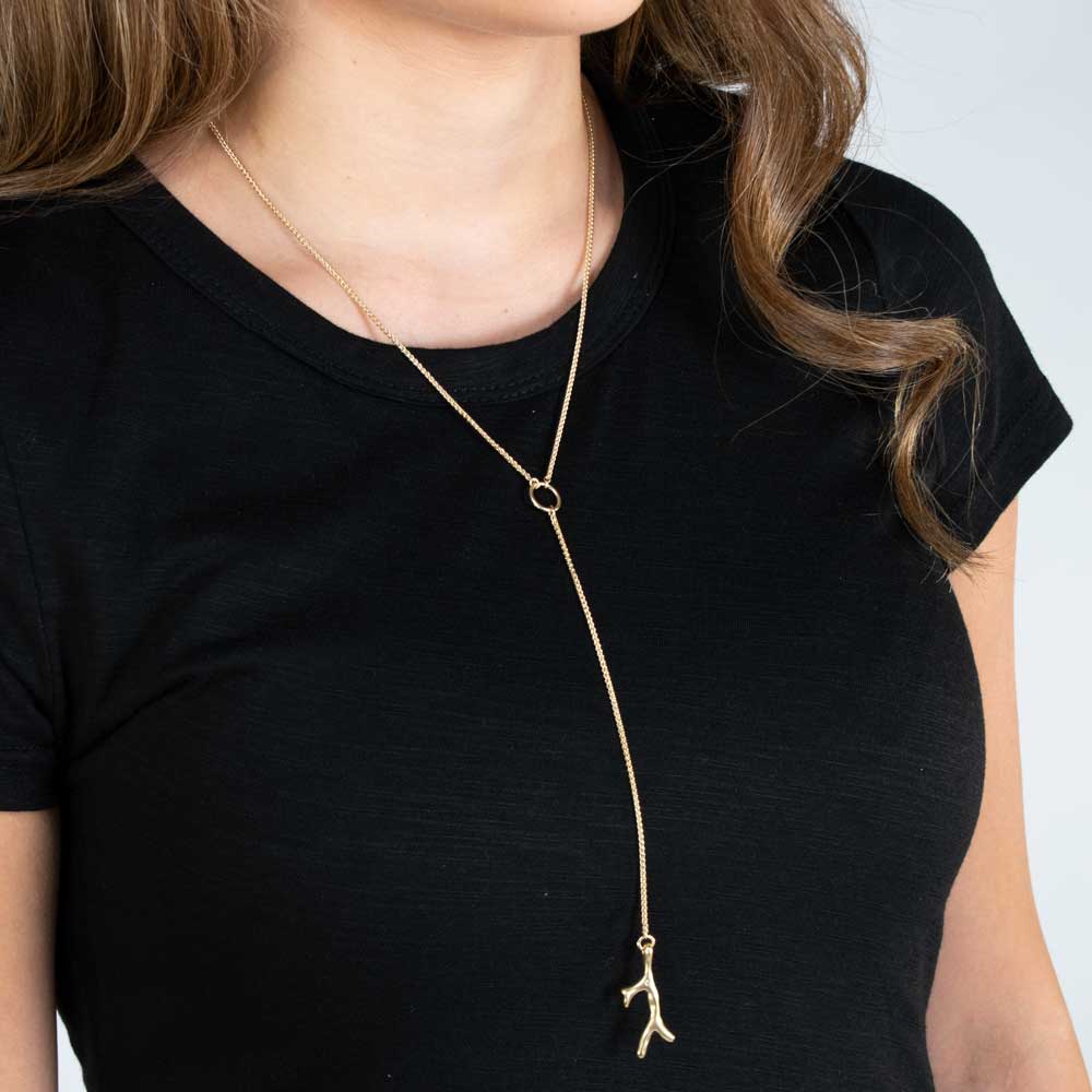 Lucky Brand Gold Y Necklace WOMEN - Accessories - Jewelry - Necklaces Lucky Brand Jeans   