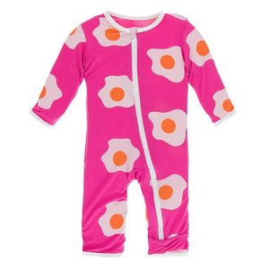 Kickee Pants Print Zipper Coverall - Multiple Prints KIDS - Baby - Baby Girl Clothing Kickee Pants Calypso Eggs 0-3M 