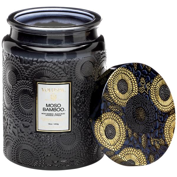 Moso Bamboo Large Glass Jar HOME & GIFTS - Home Decor - Candles + Diffusers Voluspa   