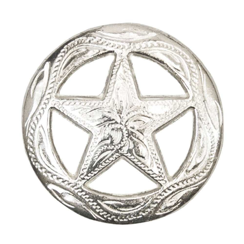 Engraved Ranger Star Concho Tack - Conchos & Hardware - Conchos MISC Chicago Screw 1" 