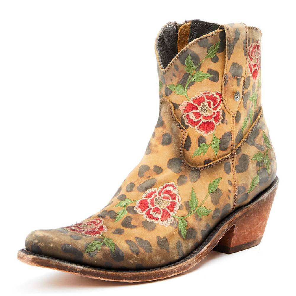 Liberty Black Leopard + Floral Adela Bootie WOMEN - Footwear - Boots - Booties Liberty Black Boot Co.   