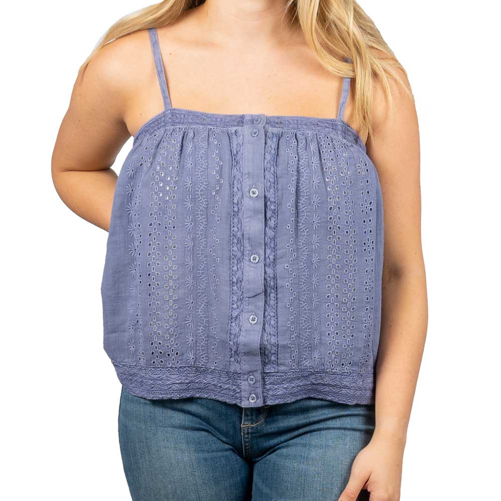 Lucky  Lace Button Front Cami - FINAL SALE WOMEN - Clothing - Tops - Sleeveless Lucky Brand Jeans   