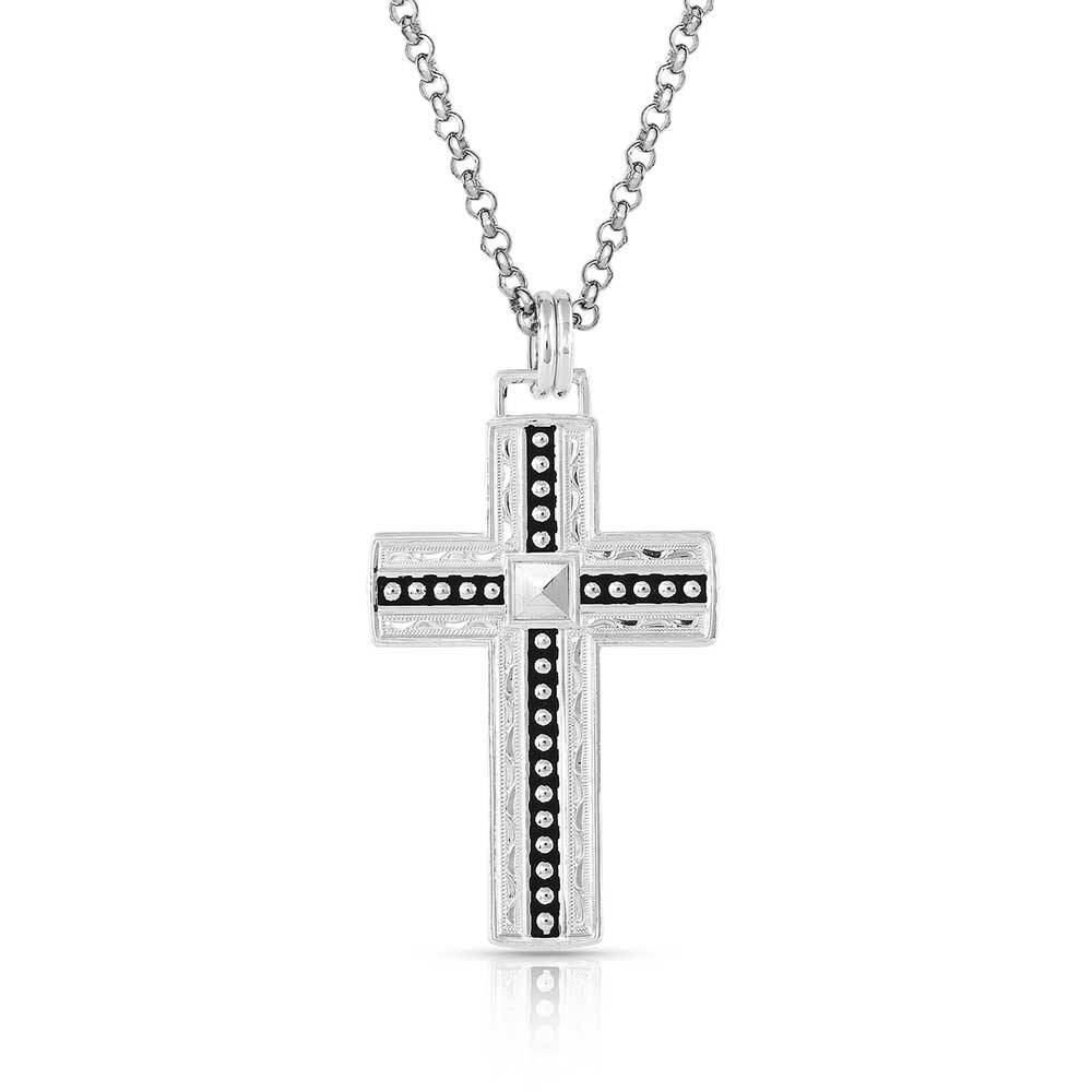 Montana Silversmiths Diamond Rio Cross Silver/Black WOMEN - Accessories - Jewelry - Necklaces Montana Silversmiths   