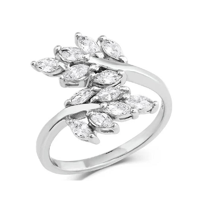 Montana Silversmiths Crystal Leaflet Wrap Ring WOMEN - Accessories - Jewelry - Rings Montana Silversmiths   
