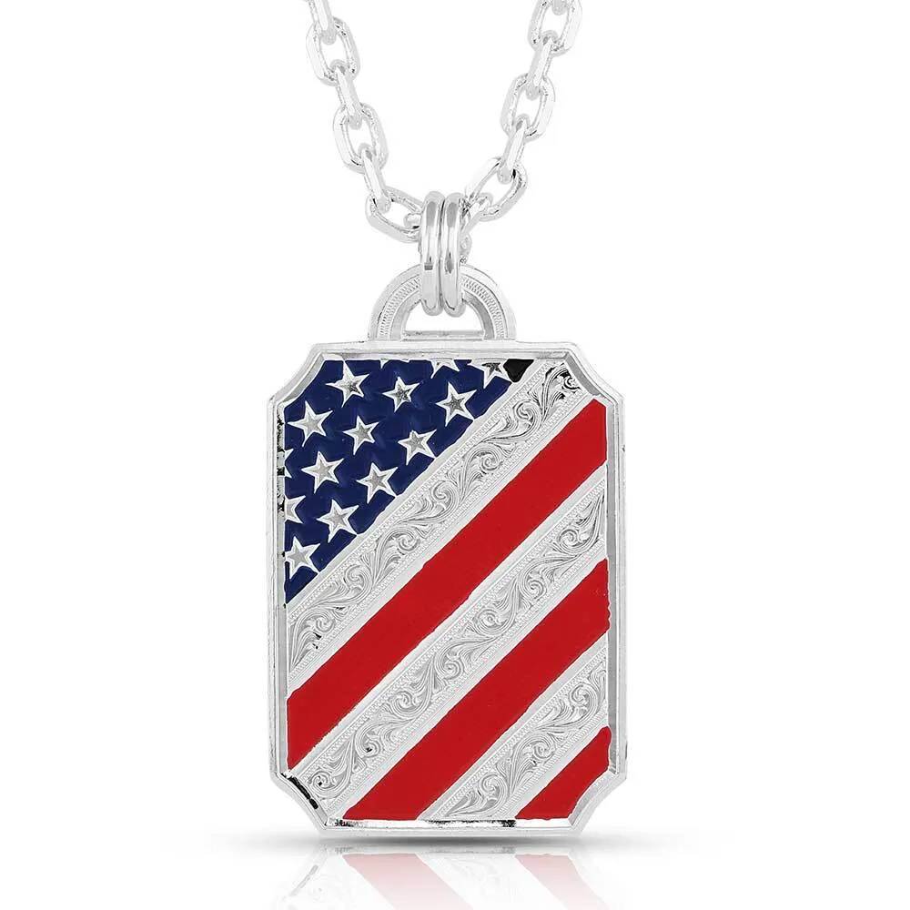 Montana Silversmiths Stars and Stripes Patriotic Necklace MEN - Accessories - Jewelry & Cuff Links Montana Silversmiths   