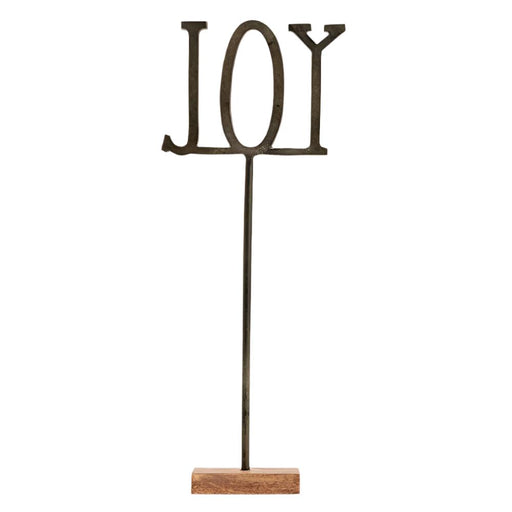 Mud Pie "Joy" Cast Iron Sentiment Sitter HOME & GIFTS - Home Decor - Seasonal Decor Mud Pie   