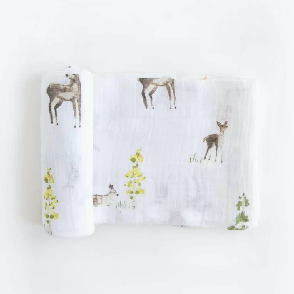 Muslin Swaddle Blanket - Oh Deer KIDS - Baby - Baby Accessories LITTLE UNICORN   