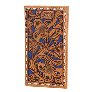 Nocona Tooled Overlay Buckstitch Rodeo Wallet MEN - Accessories - Wallets & Money Clips M&F Western Products   