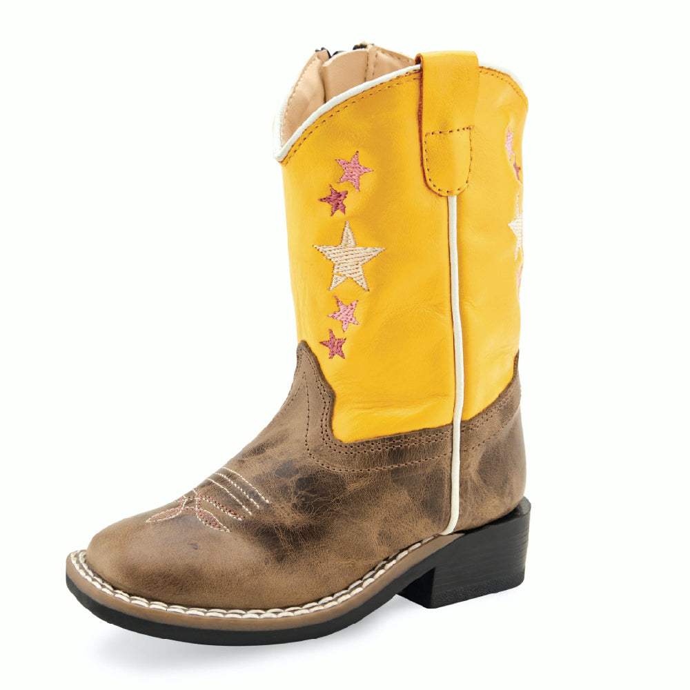 Old West Youth Star Shaft Square Toe Boot- FINAL SALE KIDS - Footwear - Boots Jama Corporation   