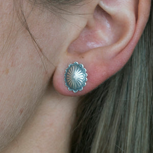Hania Sterling Silver Stamped Oval Earrings WOMEN - Accessories - Jewelry - Earrings Sunwest Silver   