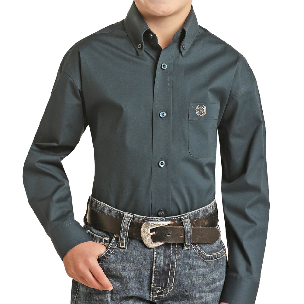Panhandle Boy's Solid Shirt - FINAL SALE KIDS - Boys - Clothing - Shirts - Long Sleeve Shirts Panhandle   
