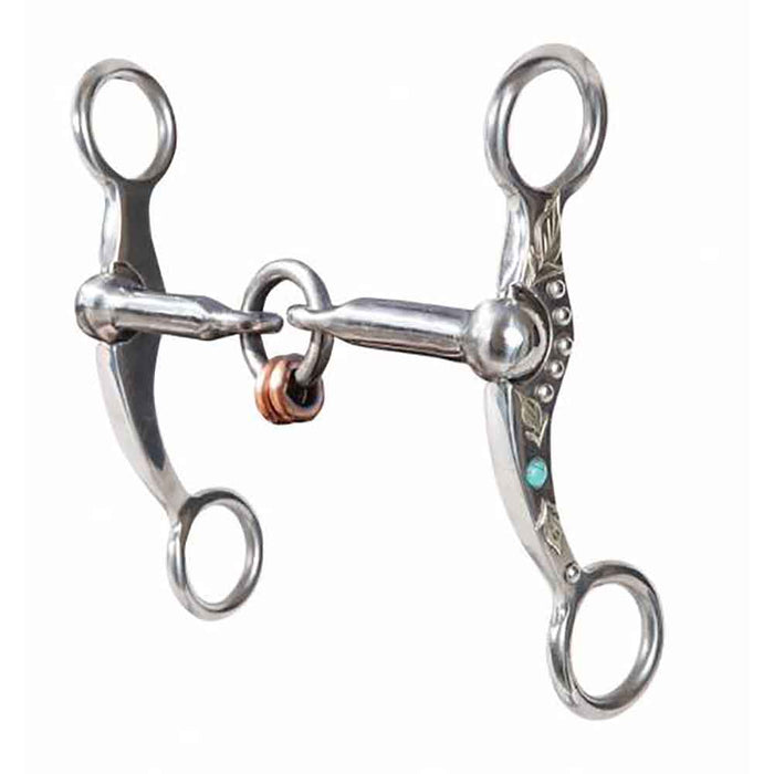 Professional's Choice Turquoise Feather Shank Lifesaver Bit Tack - Bits Professional's Choice   