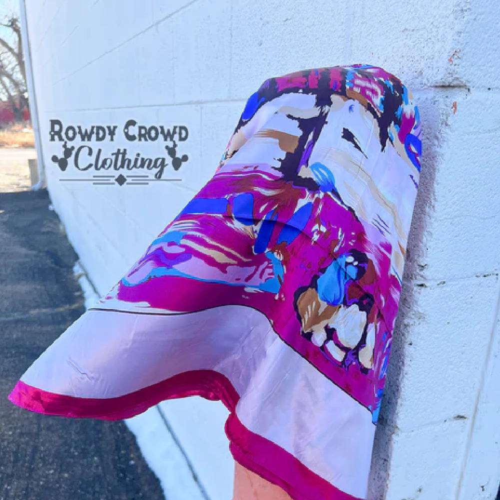 Rowdy Crowd Pink Marble Scarf WOMEN - Accessories - Scarves & Wraps Rowdy Crowd   