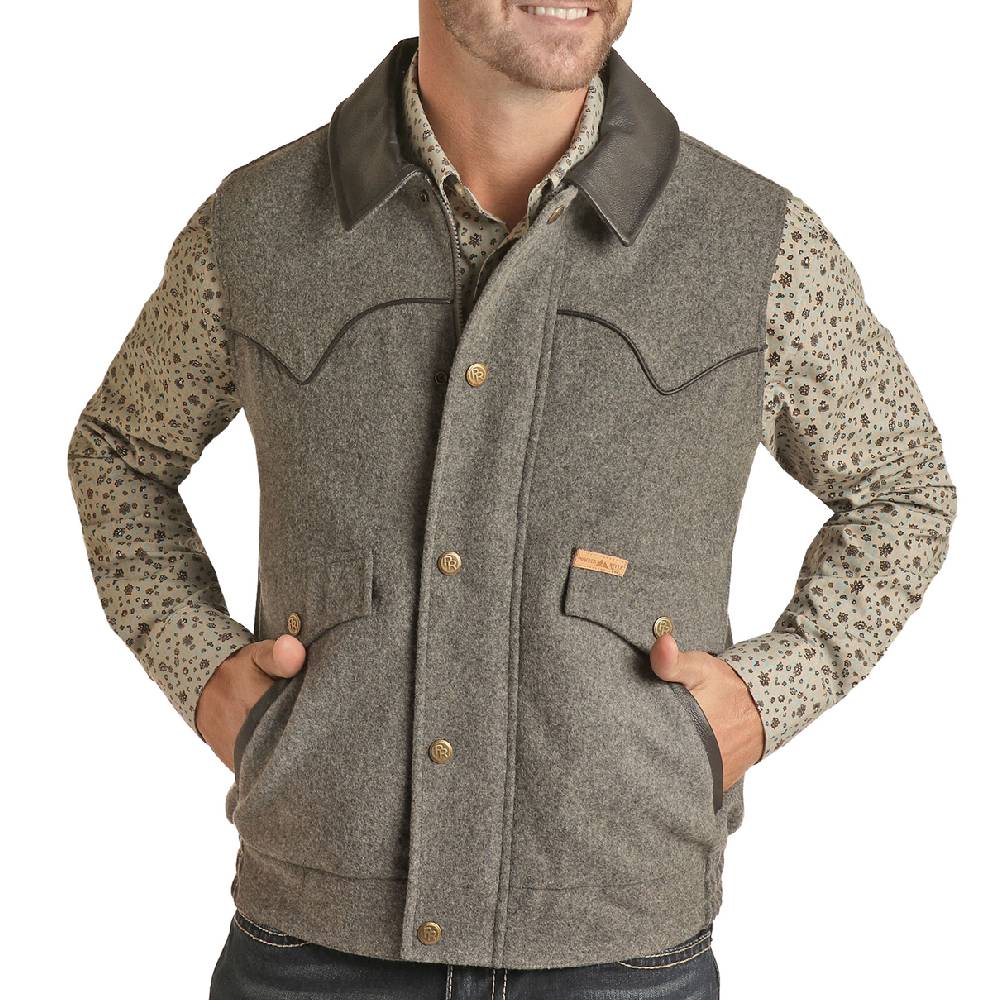 Powder River Men's Holbrook Wool Vest - Charcoal MEN - Clothing - Outerwear - Vests Panhandle   