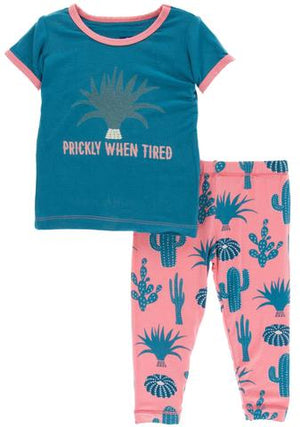 Print Short Sleeve Pajama Set KIDS - Baby - Baby Girl Clothing KICKEE PANTS SBCT 18-24M 