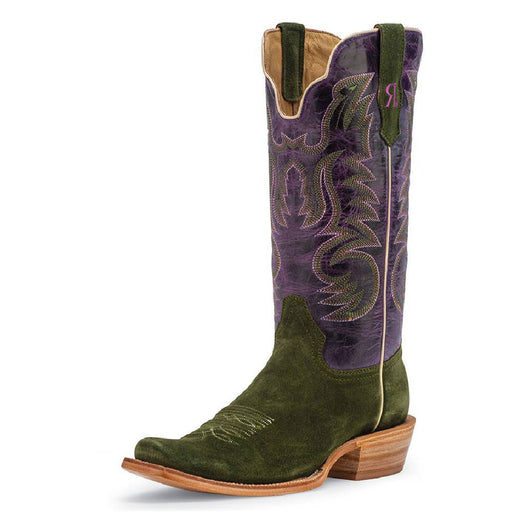 R. Watson Forest Green Rough-Out Boot WOMEN - Footwear - Boots - Western Boots R Watson   