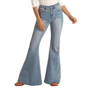 Rock & Roll Denim Distress Bell Bottom Jean - FINAL SALE WOMEN - Clothing - Jeans Panhandle   